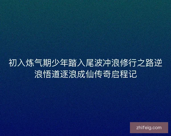 初入炼气期少年踏入尾波冲浪修行之路逆浪悟道逐浪成仙传奇启程记